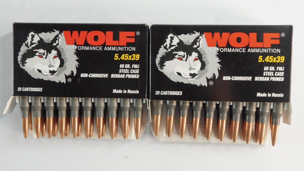 40 Rounds WOLF 5.45x39 60 Grain FMJ