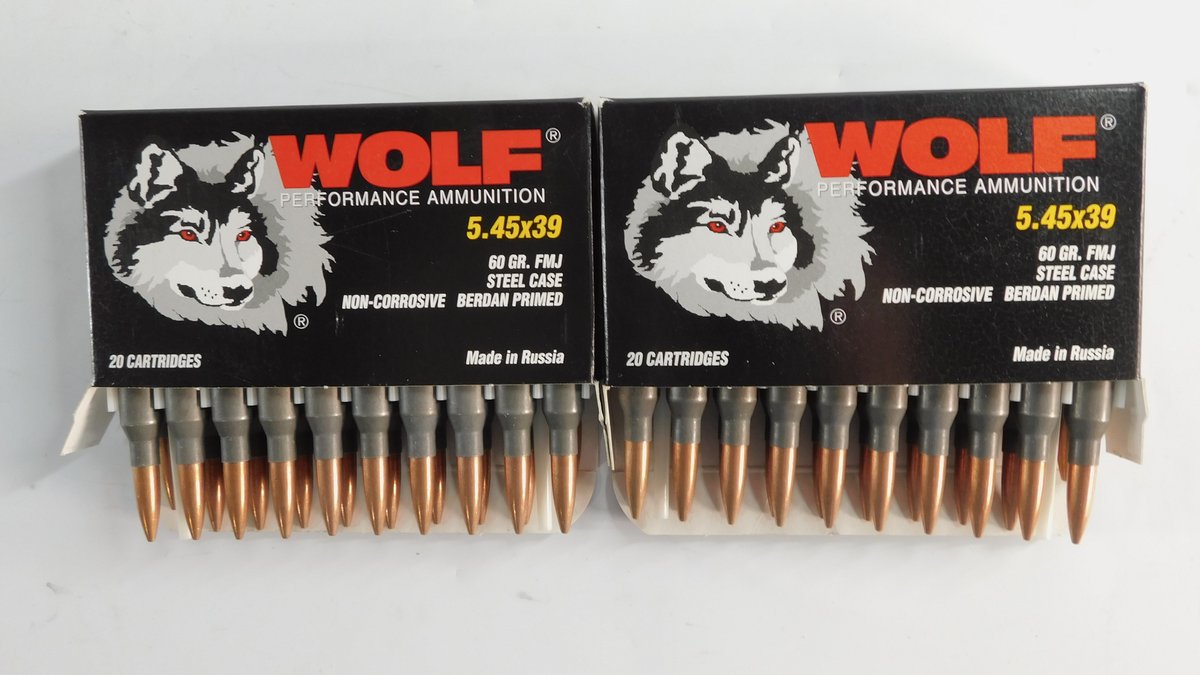 40 Rounds WOLF 5.45x39 60 Grain FMJ