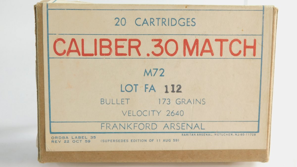 20 Rounds Frankford Arsenal .30 Caliber Match 173 Grain