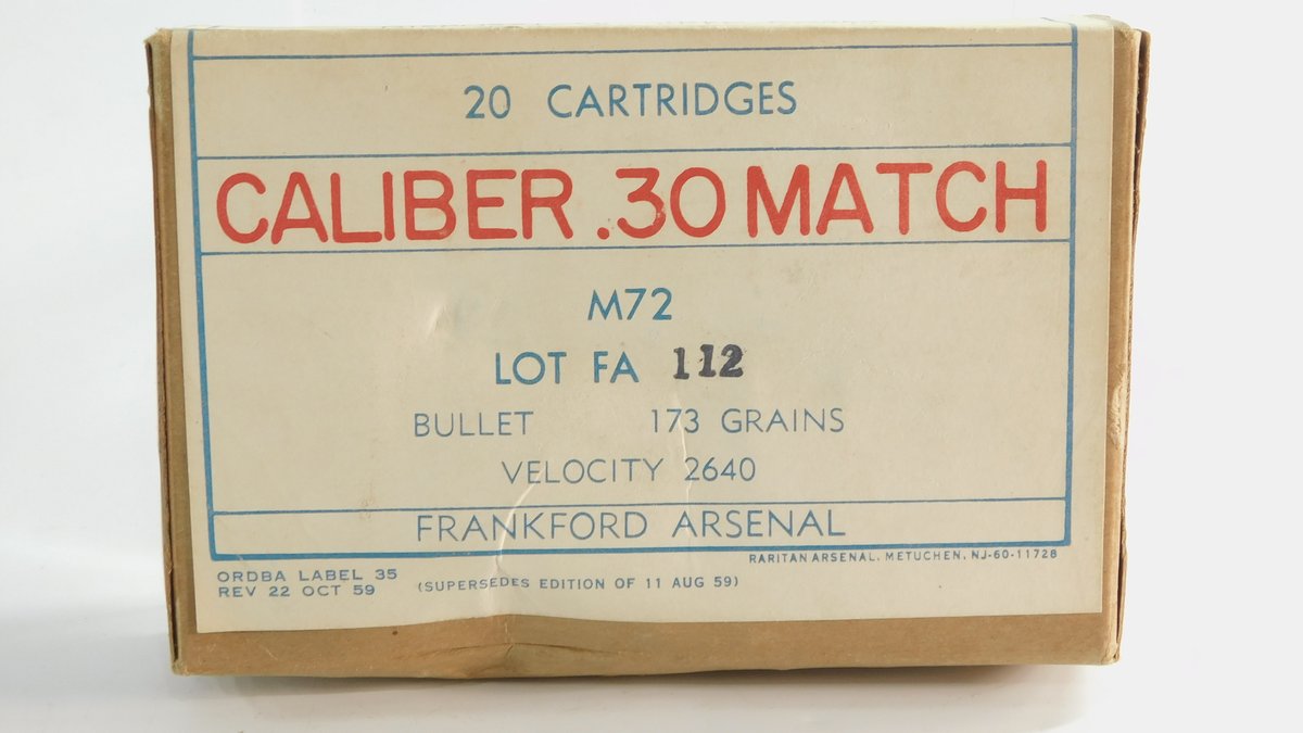 20 Rounds Frankford Arsenal .30 Caliber Match 173 Grain