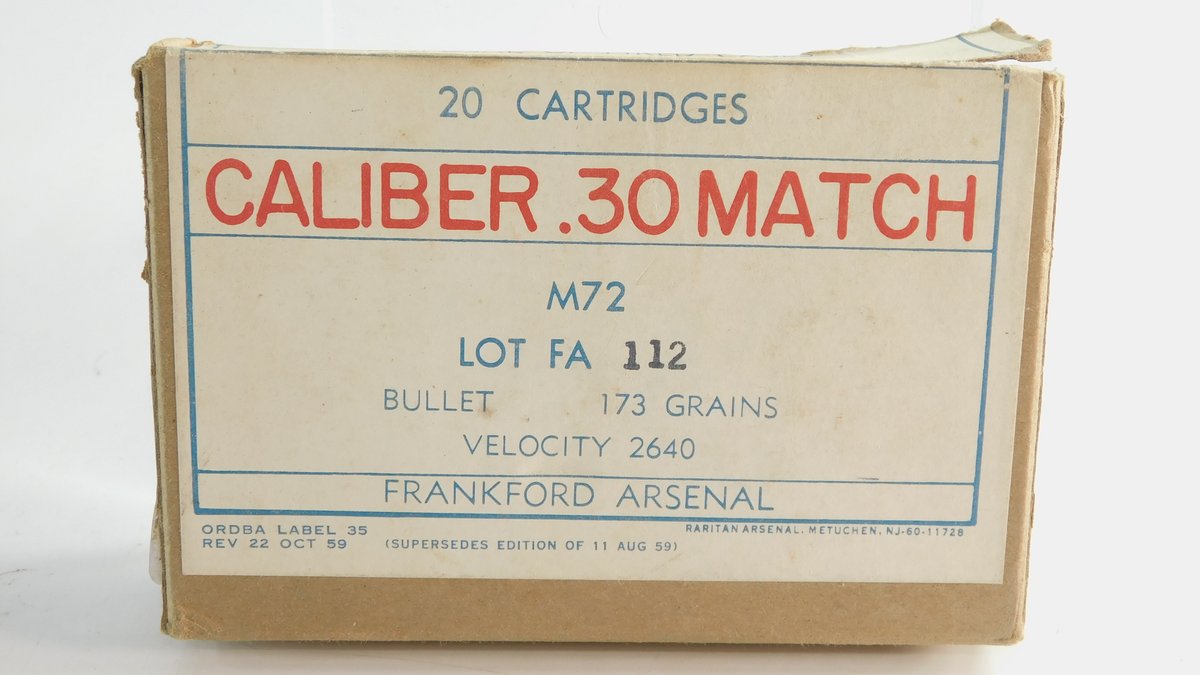 18 Rounds Frankford Arsenal .30 Caliber Match 173 Grain