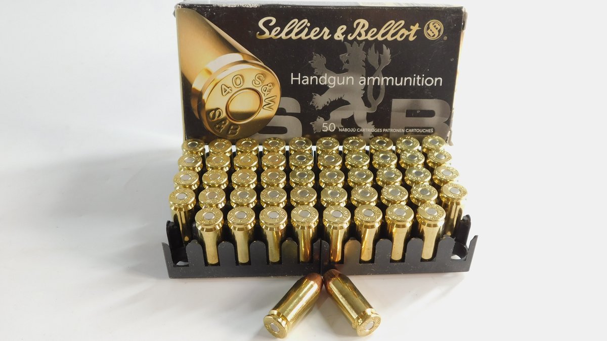 50 Rounds Sellier & Bellot 40 S&W FMJ 180 Grain 
