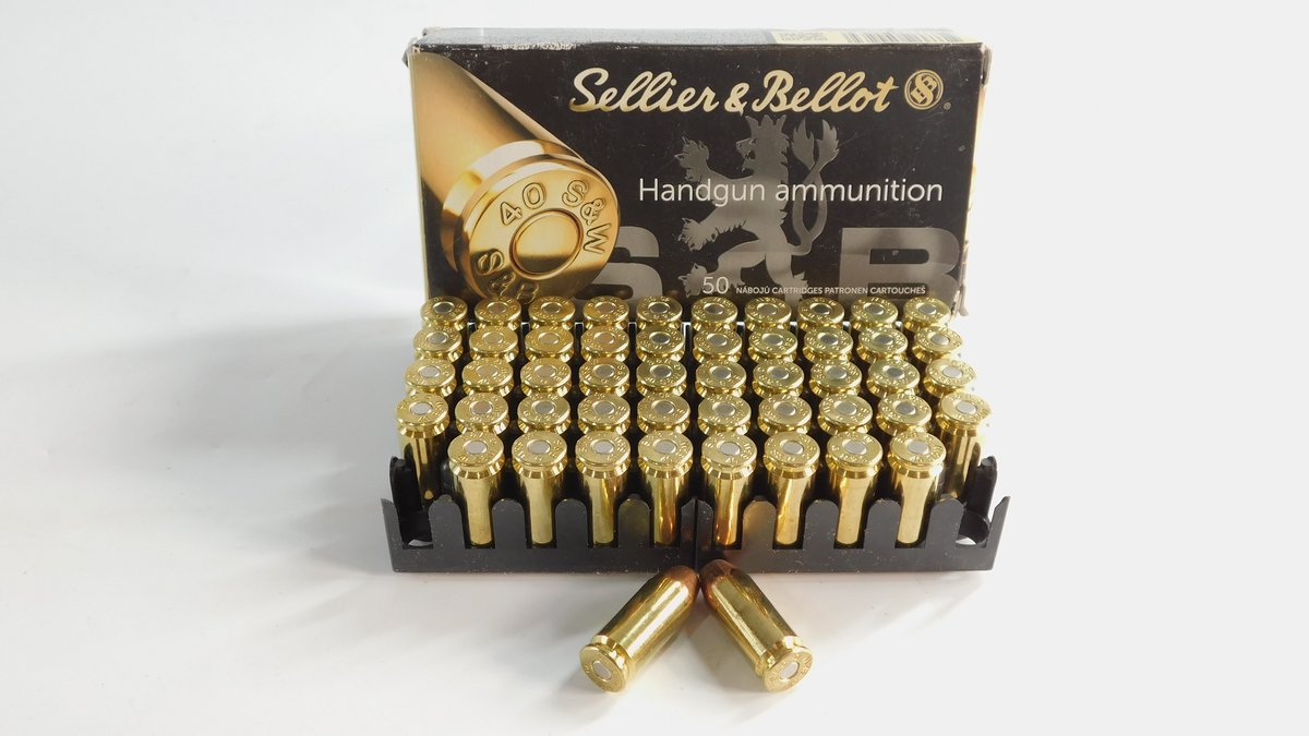 50 Rounds Sellier & Bellot 40 S&W FMJ 180 Grain 