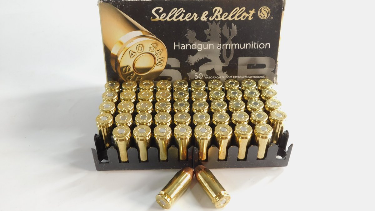 50 Rounds Sellier & Bellot 40 S&W FMJ 180 Grain 