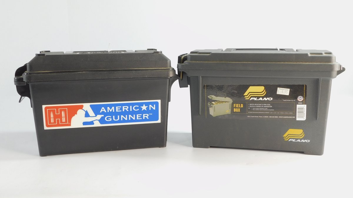 Two Empty Plastic Ammo Cans