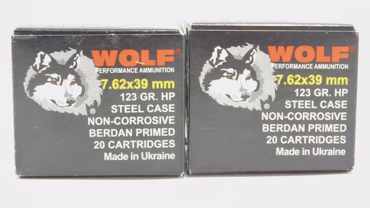 40 Rounds WOLF 7.62x39 123 Grain HP