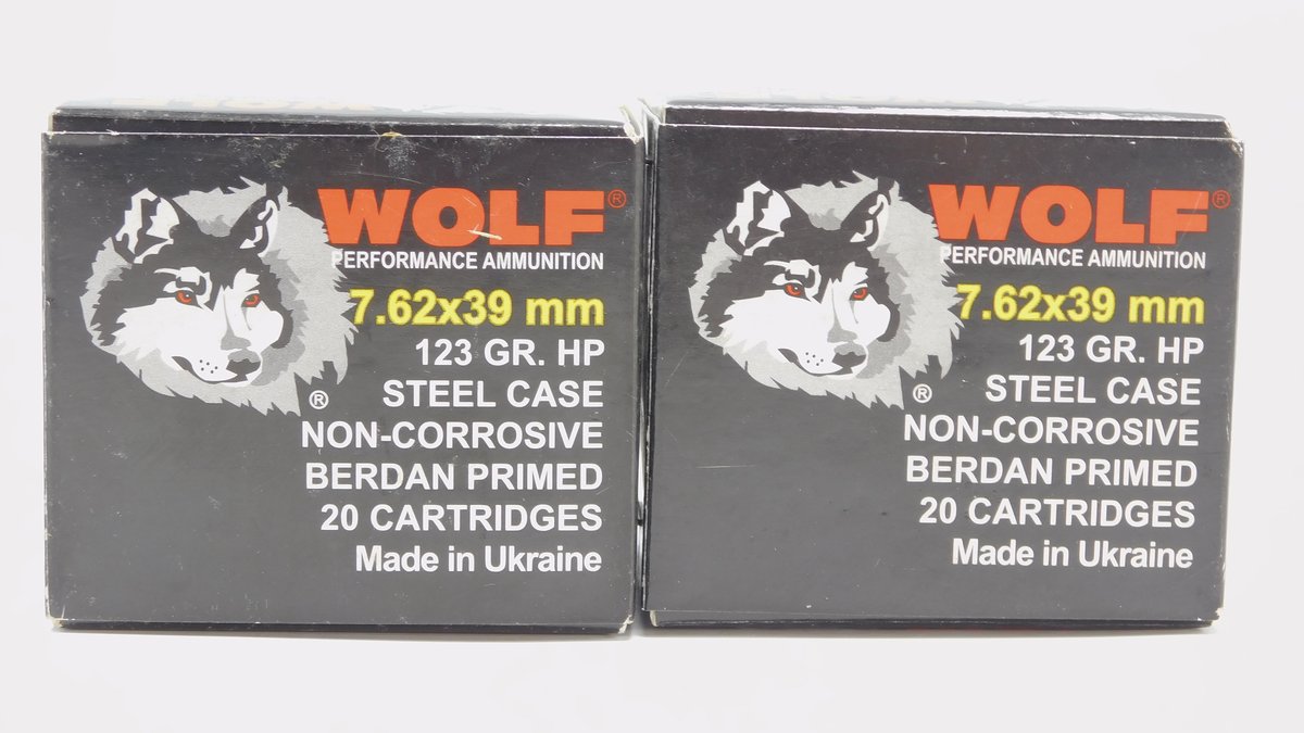 40 Rounds WOLF 7.62x39 123 Grain HP