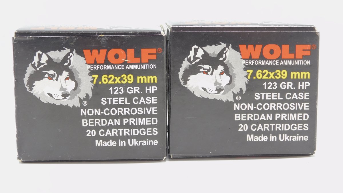 40 Rounds WOLF 7.62x39 123 Grain HP