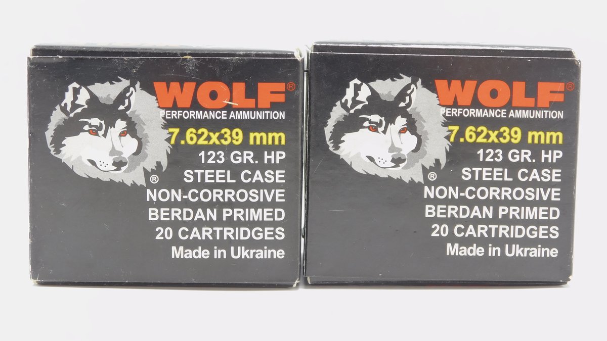 40 Rounds WOLF 7.62x39 123 Grain HP