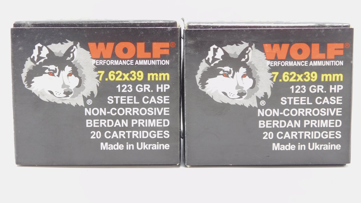 40 Rounds WOLF 7.62x39 123 Grain HP