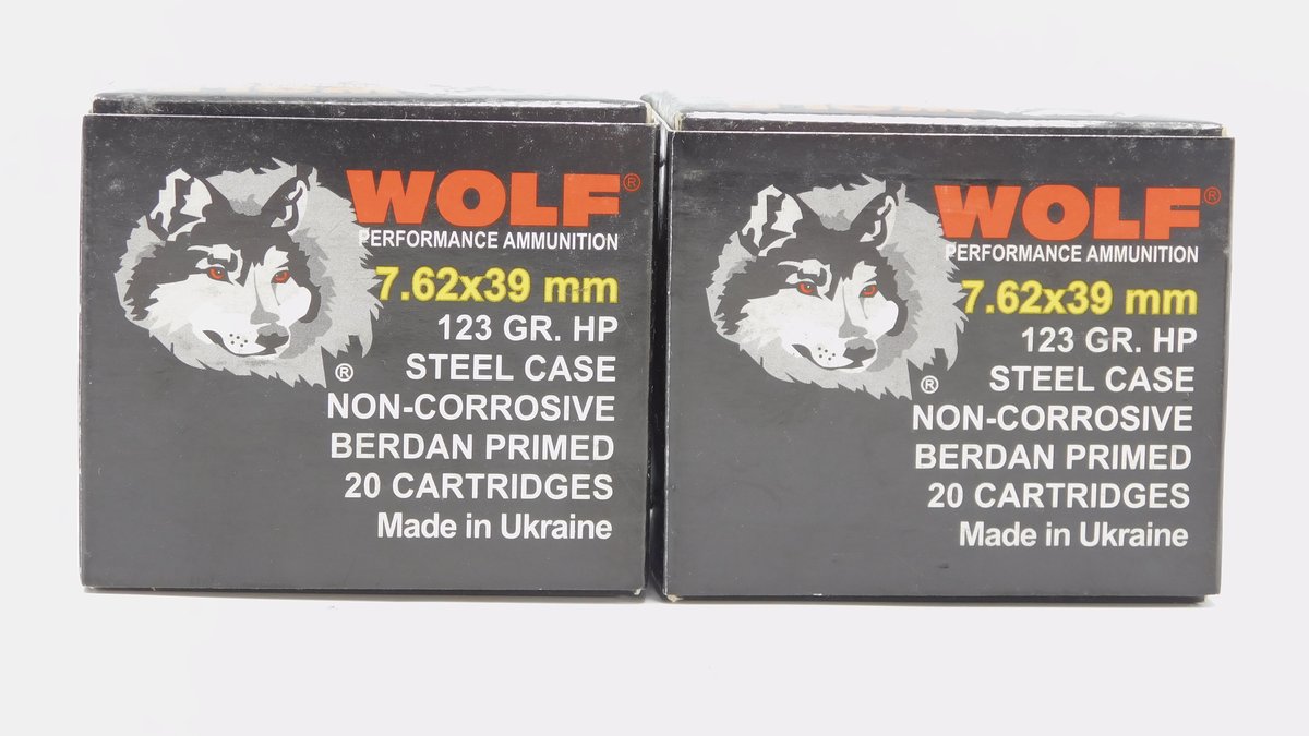40 Rounds WOLF 7.62x39 123 Grain HP