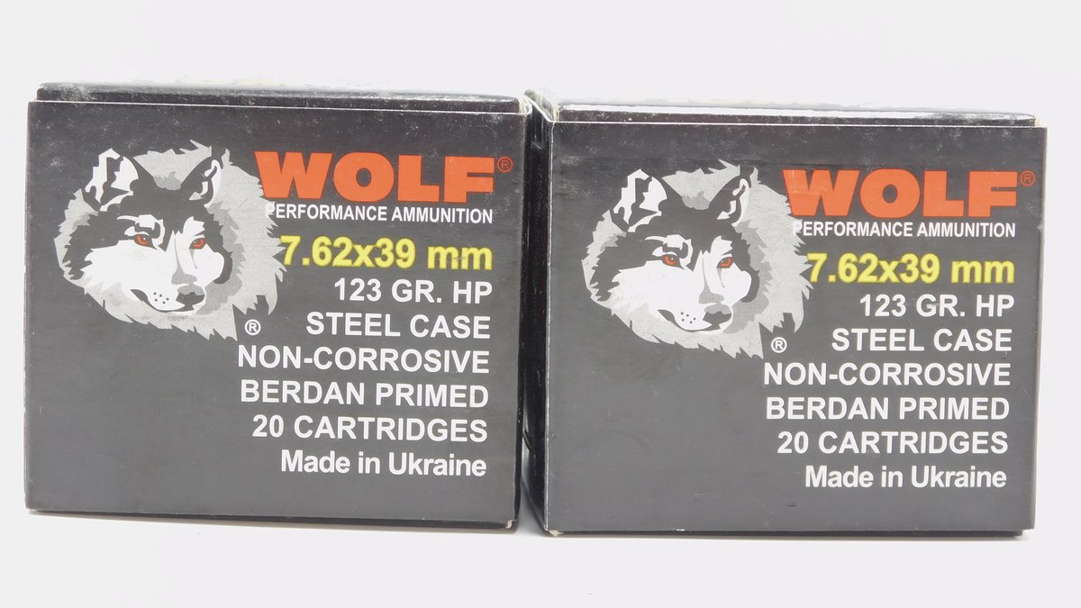 40 Rounds WOLF 7.62x39 123 Grain HP