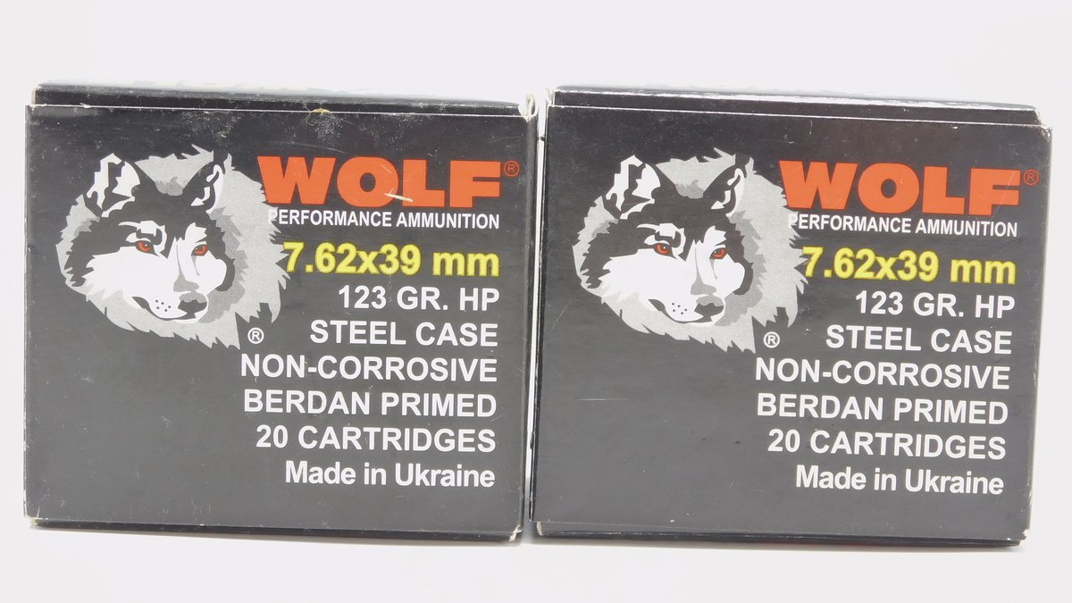 40 Rounds WOLF 7.62x39 123 Grain HP