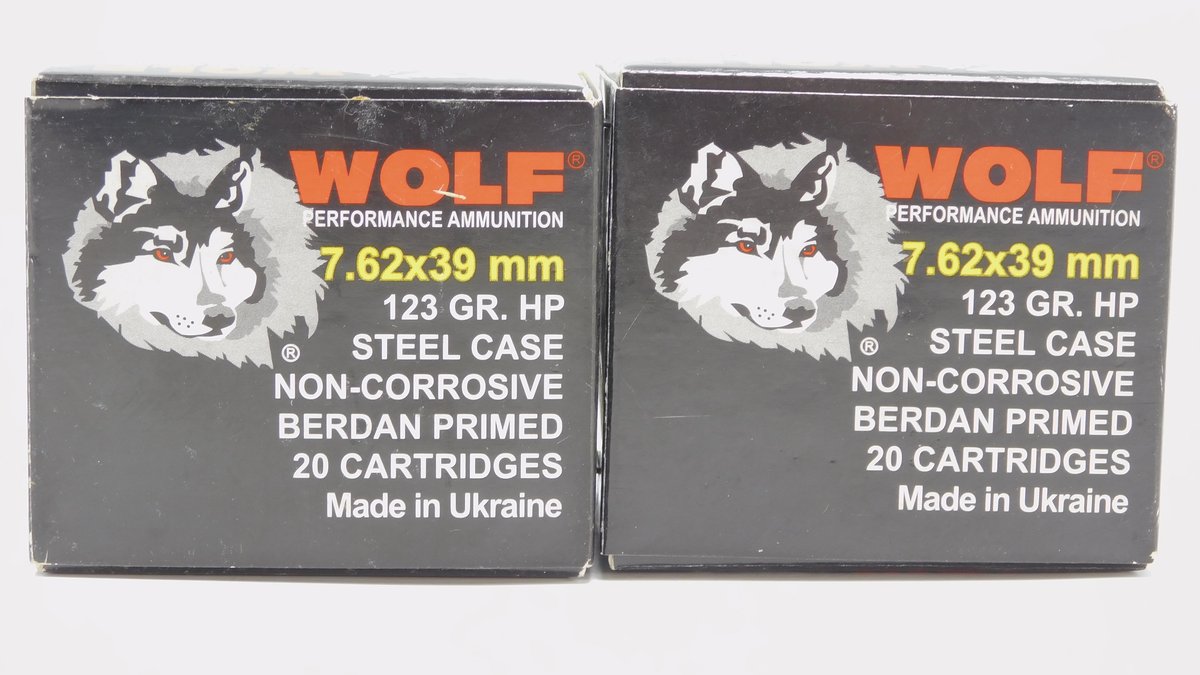 40 Rounds WOLF 7.62x39 123 Grain HP
