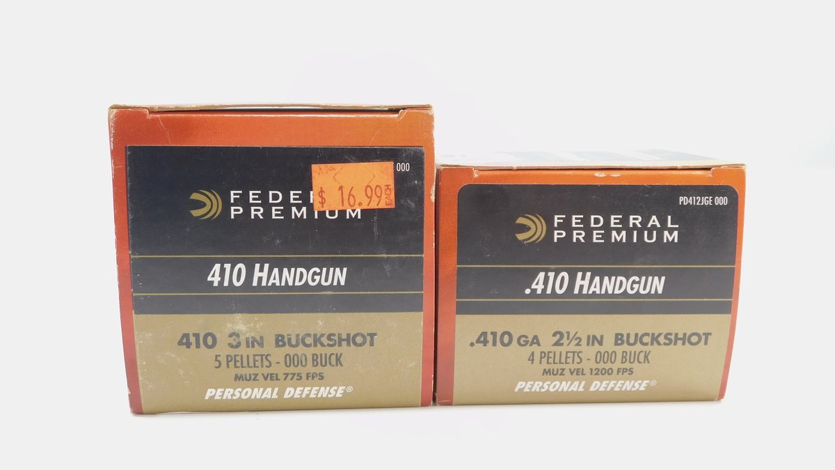 40 Rounds Federal Premium 410 Handgun 3" and 2 1/2" Buckshot