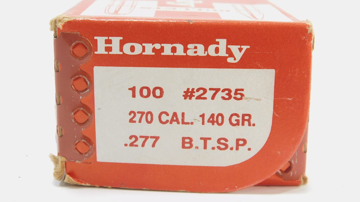 100 Rounds Hornady 270 Cal. 140 Grain .277 BTSP