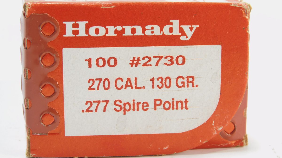 100 Rounds Hornady 270 Cal. 130 Grain .277 Spire Point