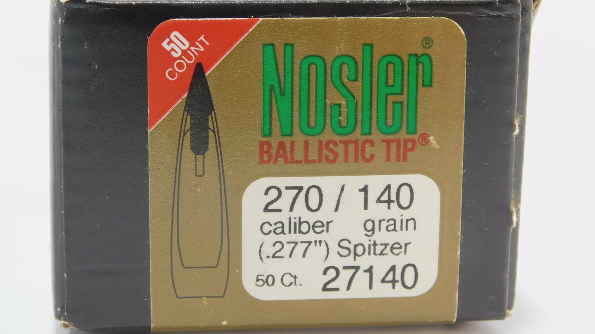 50 Rounds Nosler 270 Cal. 140 Grain Spitzer