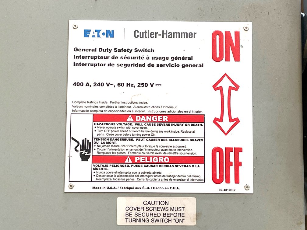 EATON Cutler-Hammer General Duty Safety Switch
