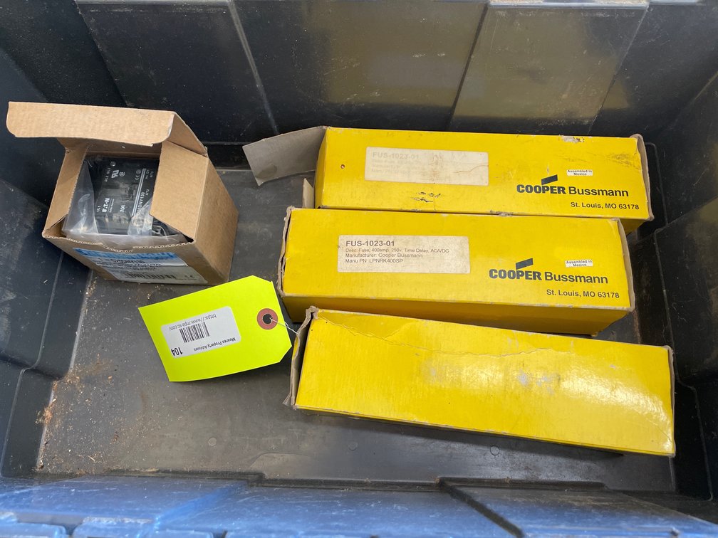 Three New Cooper Bussmann FUS-1023-1 Fuses and One C25DNY130 Contactor