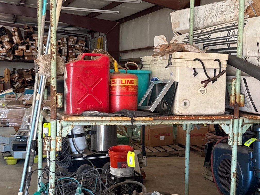 Gas Cans, Cooler, Hoses, Joist Hangers
