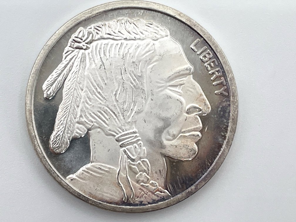 Buffalo Nickel Style Silver Round - 1 Ounce .999 Fine Silver