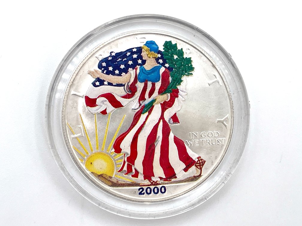 2000 Colorized US Silver Eagle - 1 Ounce .999 Fine Silver