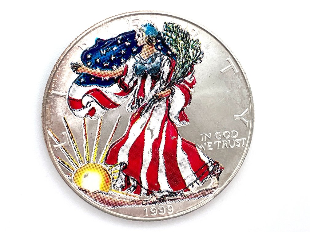 1999 Colorized US Silver Eagle - 1 Ounce .999 Fine Silver