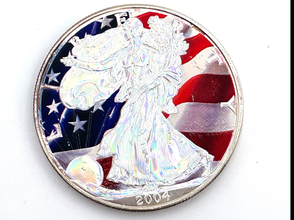 2004 Colorized US Silver Eagle - 1 Ounce .999 Fine Silver