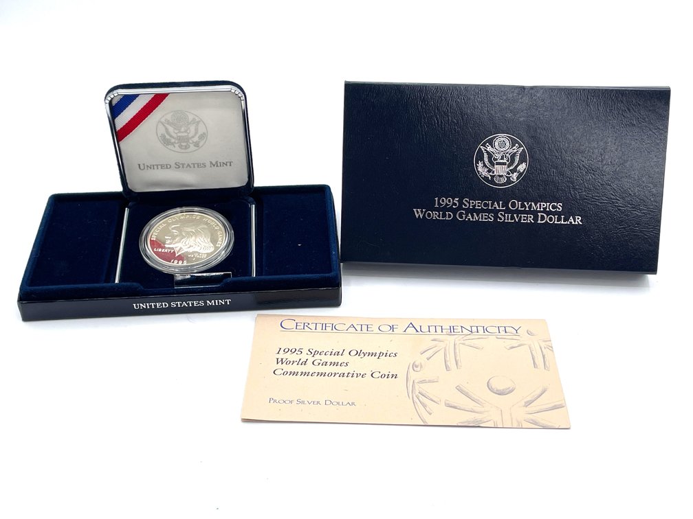 US Mint - 1995 Special Olympics World Games Silver Dollar - Proof Condition