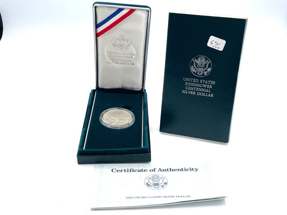 US Mint - 1990 Eisenhower Centennial Silver Dollar - UNC Condition