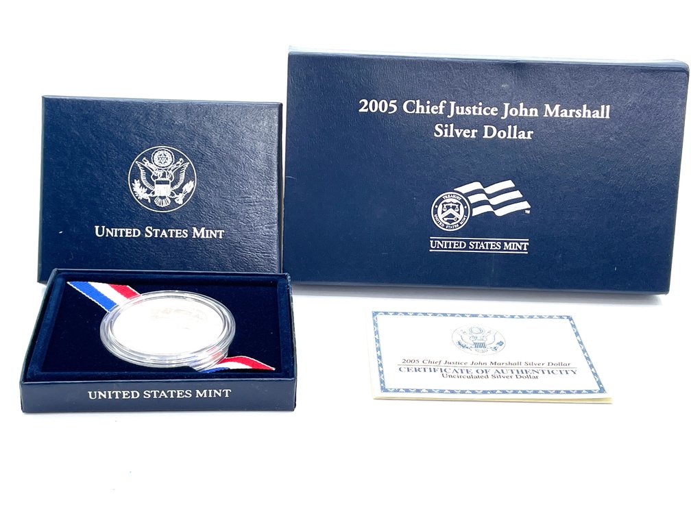 US Mint - 2005 Chief Justice John Marshall Commemorative Silver Dollar - UNC Condition