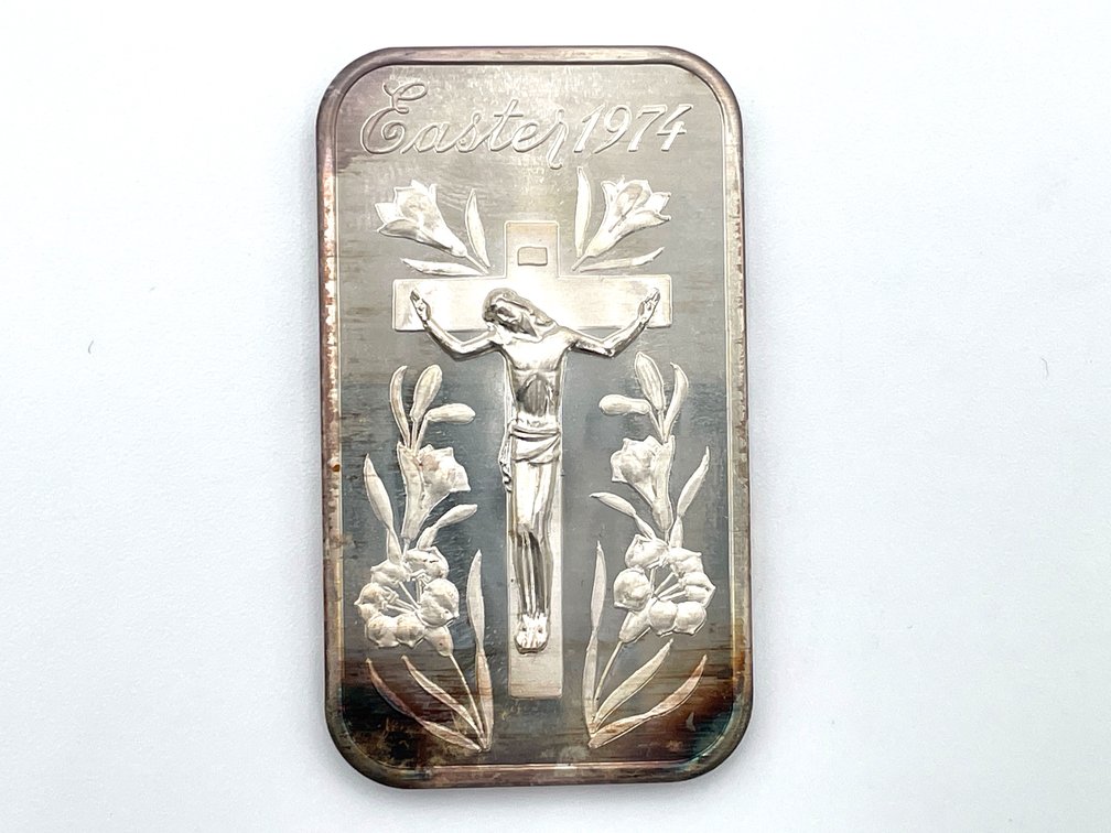 Easter 1974 Silver Ingot - 1 Troy Ounce .999 Fine Silver