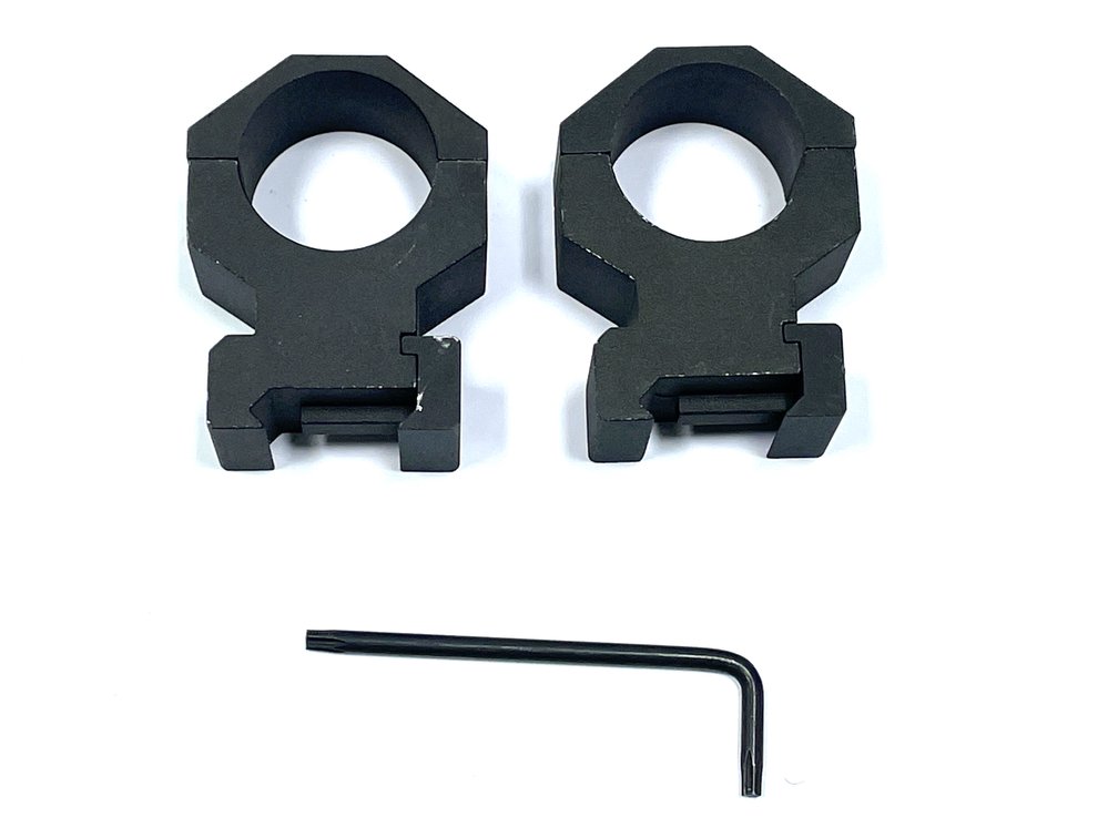 New 1” High Clarance Tactical Rifle Scope Rings for Rail or Weaver Mounts.