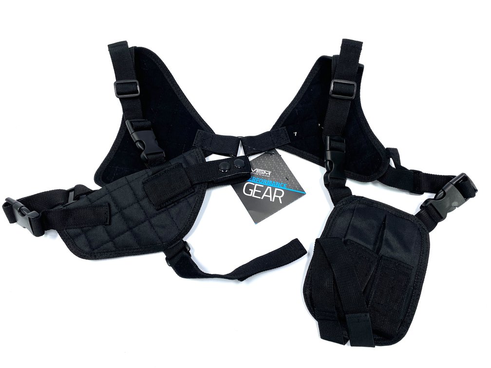 New Ambidextrous Tactical Shoulder Holster with Double Mag Pouch. Fits Colt 1911, Beretta 92, Browning Hipower and Similar.