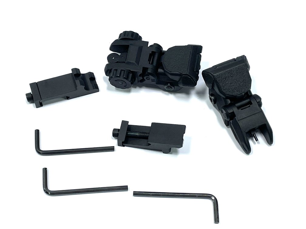 New 45 Degree Offset AR15 Rifle Sights. Great for Use with a Scope.