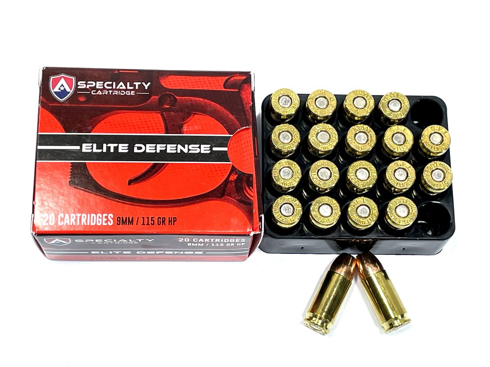 20 Rounds Atlanta Arms Elite 9mm Ammo. 115 Grain Hollow Point.