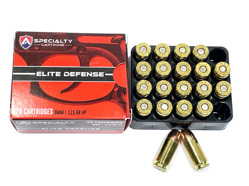 20 Rounds Atlanta Arms Elite 9mm Ammo. 115 Grain Hollow Point.