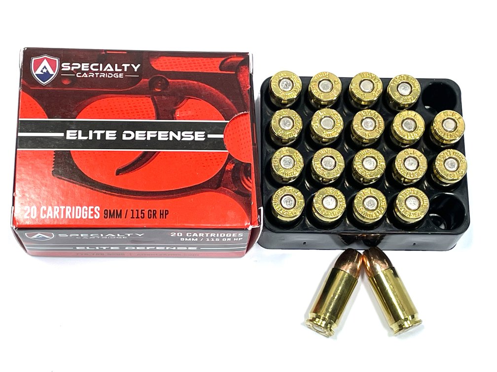 20 Rounds Atlanta Arms Elite 9mm Ammo. 115 Grain Hollow Point.