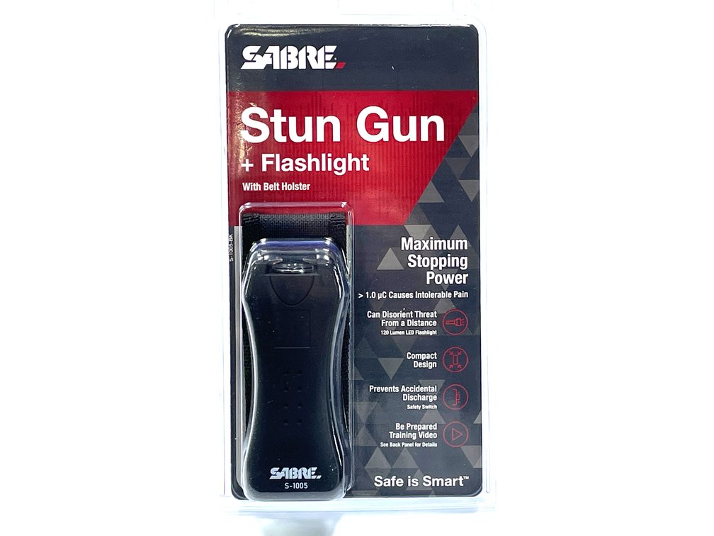 New Sabre 600,000 Volt Stun Gun with Flashlight. Great for Self Defense.