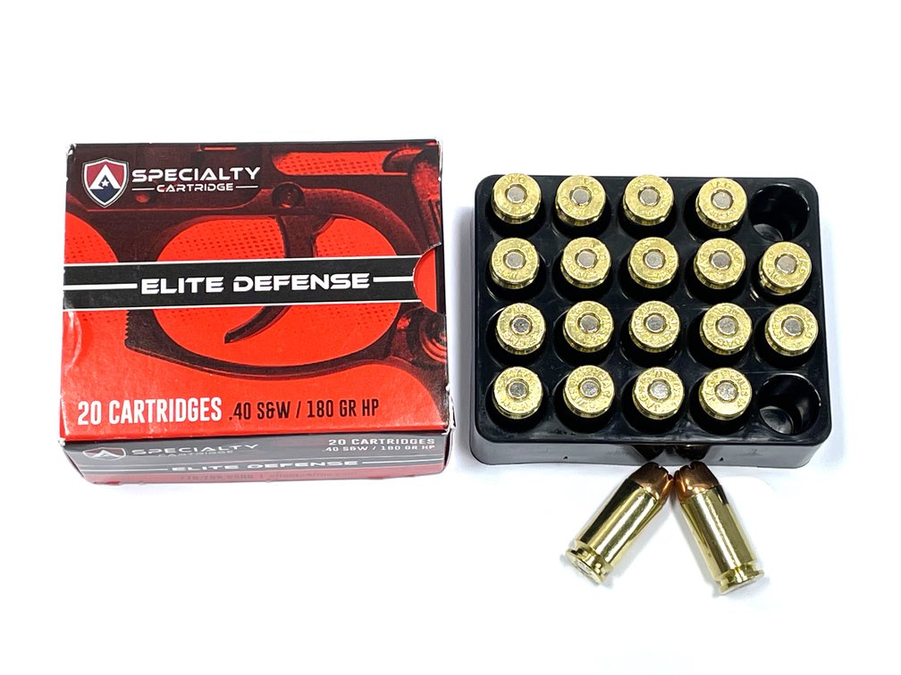 20 Rounds Atlanta Arms Elite Defense .40 S&W Ammo. 180 Grain Hollow Point.