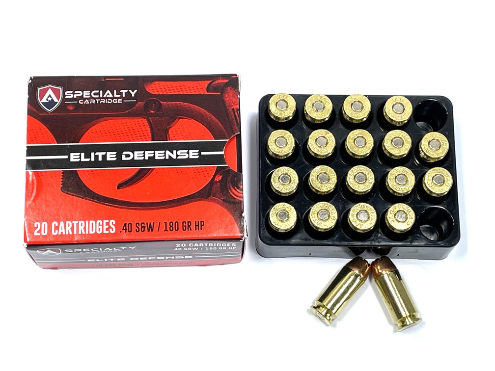 20 Rounds Atlanta Arms Elite Defense .40 S&W Ammo. 180 Grain Hollow Point.