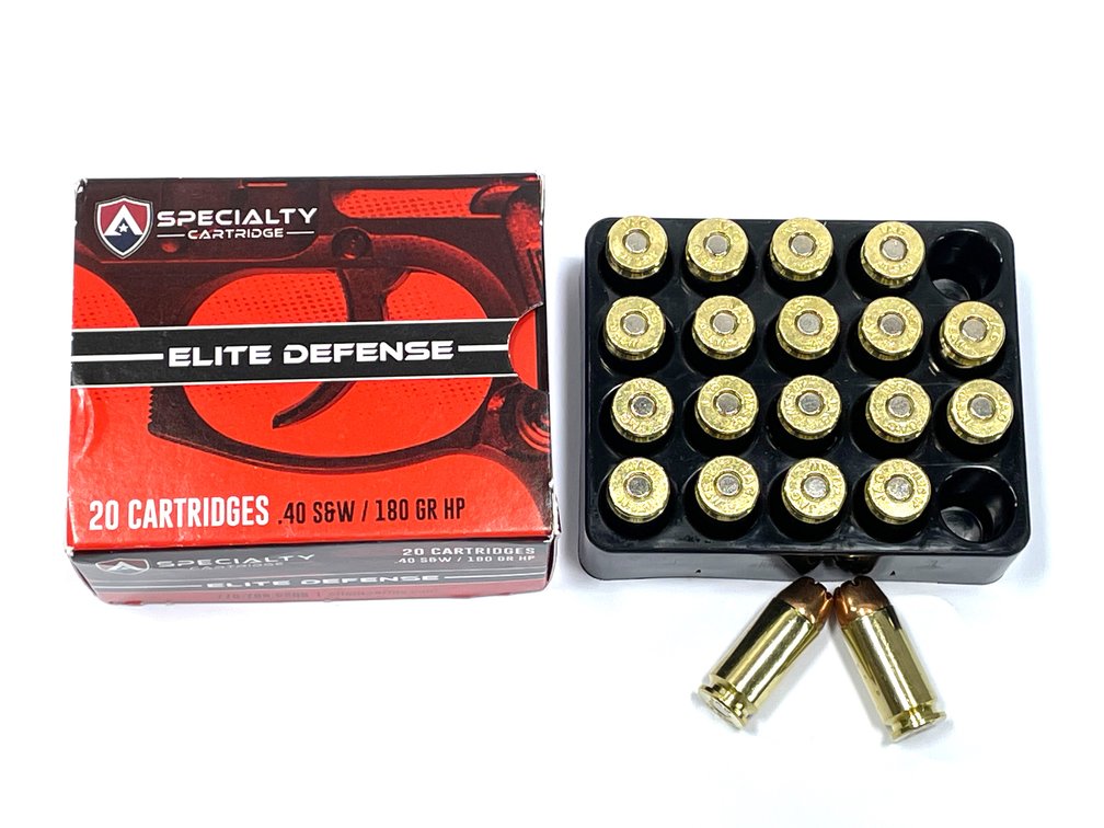 20 Rounds Atlanta Arms Elite Defense .40 S&W Ammo. 180 Grain Hollow Point.