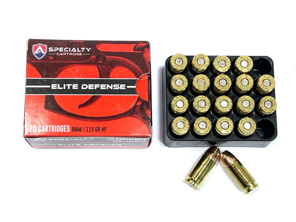 20 Rounds Atlanta Arms Elite 9mm Ammo. 115 Grain Hollow Point.