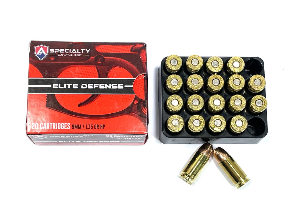 20 Rounds Atlanta Arms Elite 9mm Ammo. 115 Grain Hollow Point.
