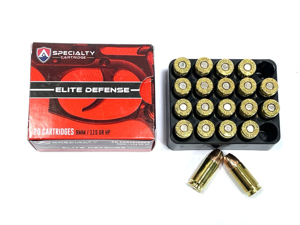 20 Rounds Atlanta Arms Elite 9mm Ammo. 115 Grain Hollow Point.