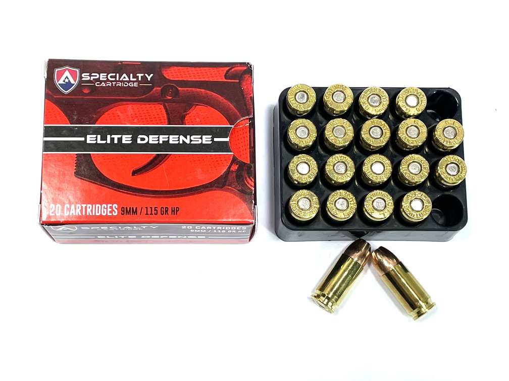 20 Rounds Atlanta Arms Elite 9mm Ammo. 115 Grain Hollow Point.