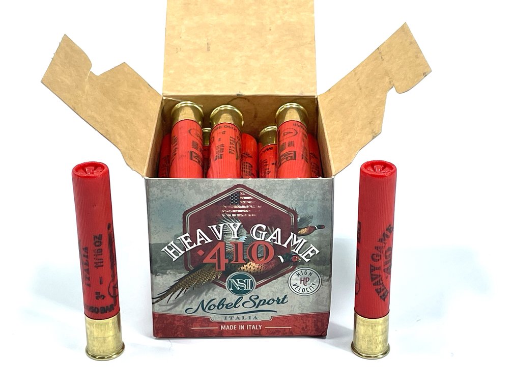 25 Rounds Nobel Sport .410 Gauge Shotgun Shells. 3” #4.