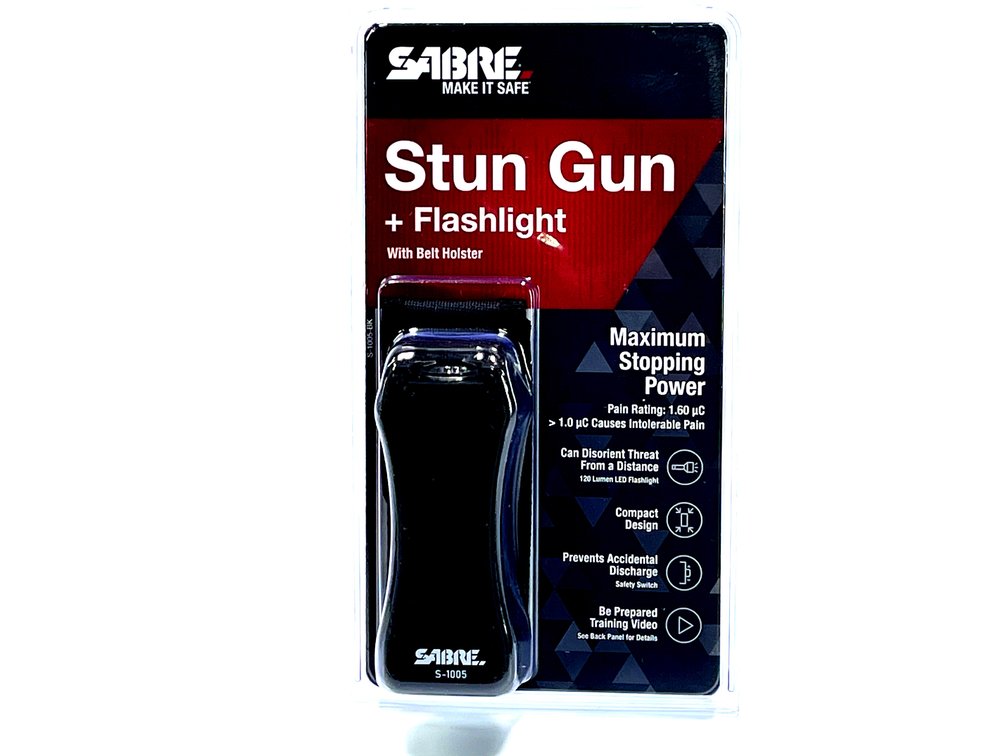 New Sabre 600,000 Volt Stun Gun with Flashlight. Great for Self Defense. 