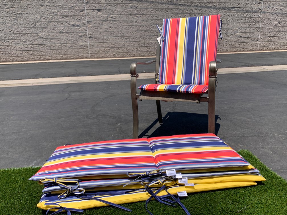 6 pc Set - Universal fit Outdoor chair pads - NEW 